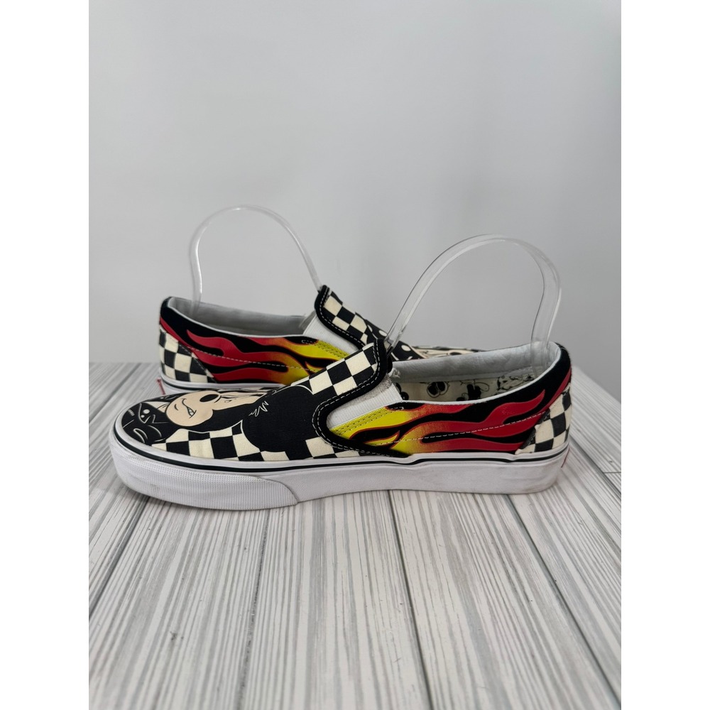 Vans Disney x Mickey & Minnie Flame Classic Slip On Women Size 10 Mens Size 8.5 - Picture 12 of 12